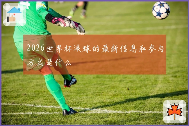 2026世界杯滚球的最新信息和参与方式是什么